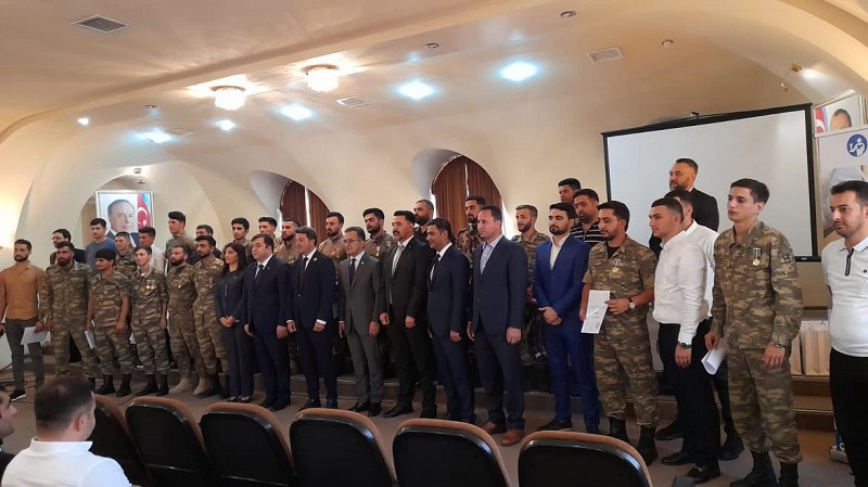 Azerbaijani war veterans awarded international certificates (PHOTO)