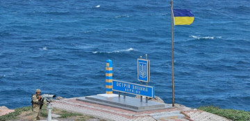 Ukraine says it has raised its flag over Snake Island