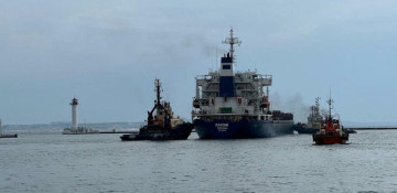 French president hails departure of first ship carrying grain from Odesa