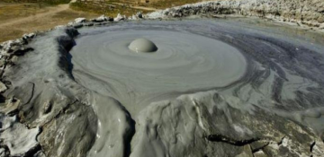 A mud volcano erupts in Baku
