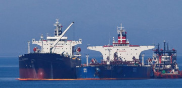 Iranian tanker reloading oil in Greece that was confiscated by U.S.