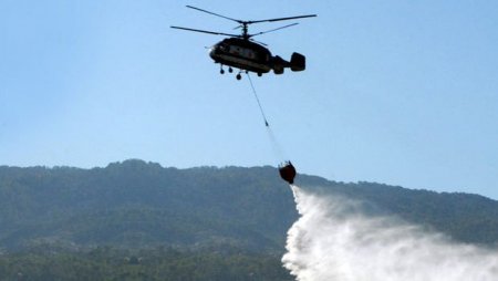 Azerbaijan's MES involves helicopters to extinguish fires in Shabran and Gabala