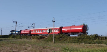 Fire train arrives in Azerbaijan's Khachmaz district to fight wildfires 