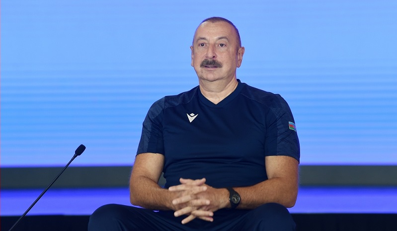 President Aliyev: Just as Azerbaijani flag is flying in Karabakh and Zangazur today, it also flies in sports arenas 
