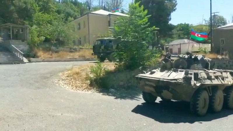 MoD releases footage on entry of Azerbaijani troops to Lachin city (VIDEO)