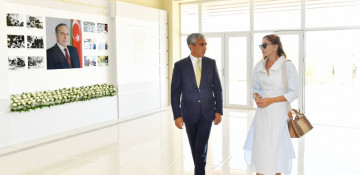 First VP Mehriban Aliyeva attend opening of building of secondary school in Bina settlement, orphanage-kindergarten in Garachukhur settlement