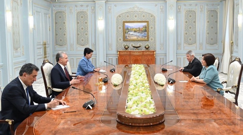 Azerbaijani parliament speaker meets with Uzbek president