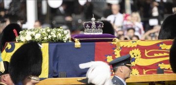 Queen Elizabeth II's coffin leaves Westminster Abbey
