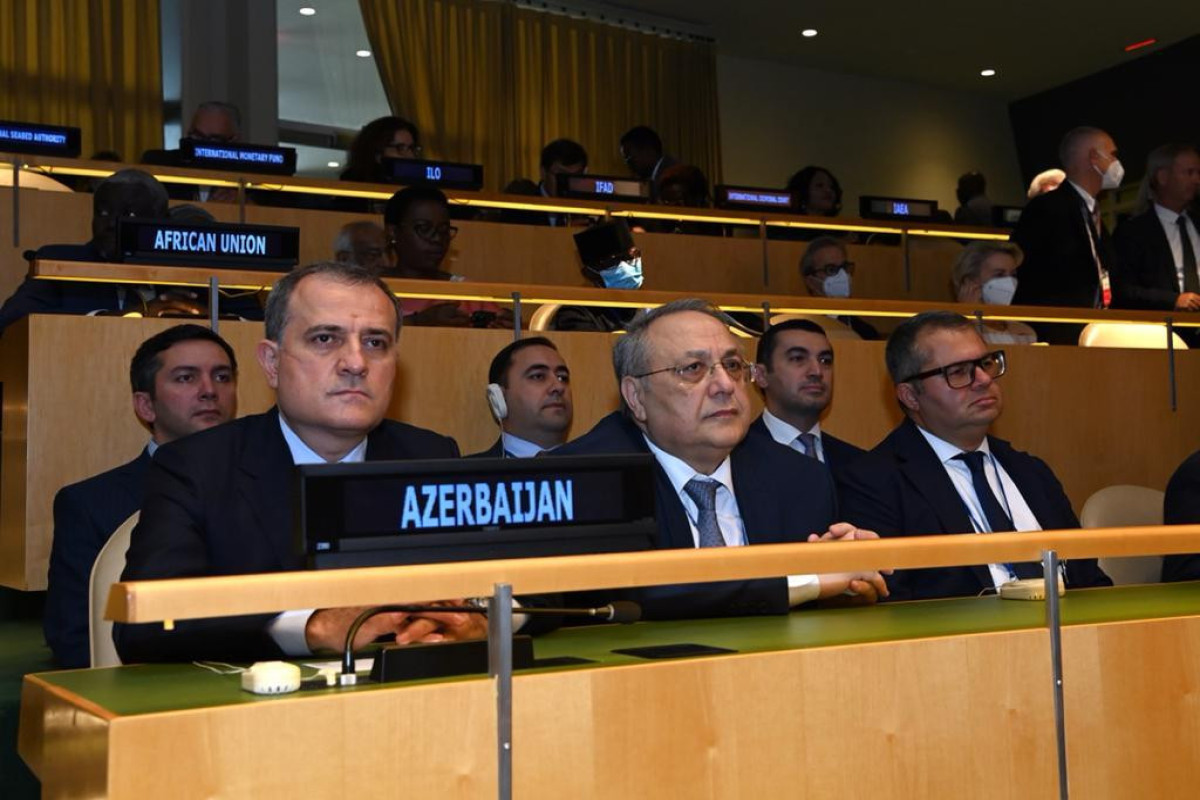 Azerbaijan's FM attends the opening of the 77th session of UN GA