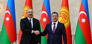 Official welcome ceremony held for President Ilham Aliyev in Bishkek