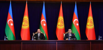 Azerbaijani, Kyrgyz presidents made press statements