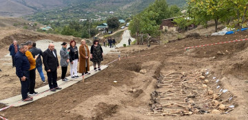 Foreign experts, NGO reps visit mass grave site in Azerbaijan's Edilli