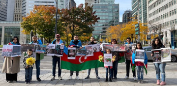 Azerbaijani diaspora in Montreal holds rally exposing Armenian war crimes