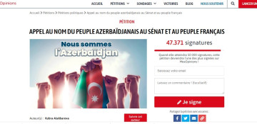 Petition launched in protest against anti-Azerbaijani resolution in French Senate