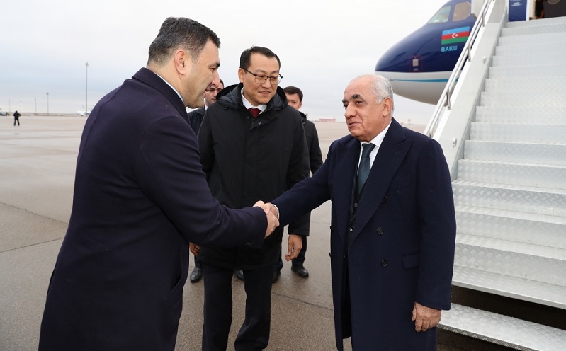 Azerbaijani PM arrives in Kazakhstan for official visit