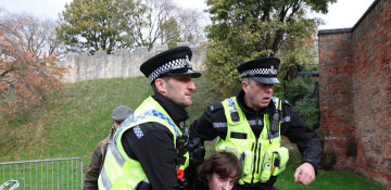 Man detained after egg thrown at King Charles