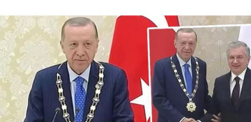 President Erdogan awarded highest medal of Uzbekistan