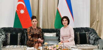 First Lady of Azerbaijan Mehriban Aliyeva met with First Lady of Uzbekistan Ziroatkhon Mirziyoyeva