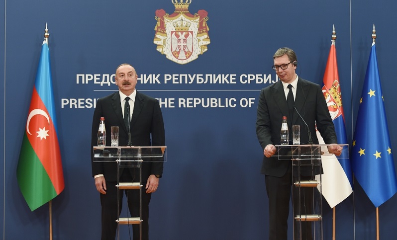 Azerbaijani, Serbian presidents make press statements (UPDATED)