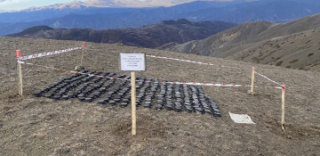 Azerbaijan inspects minefield set up by illegal Armenian armed detachments (PHOTO)