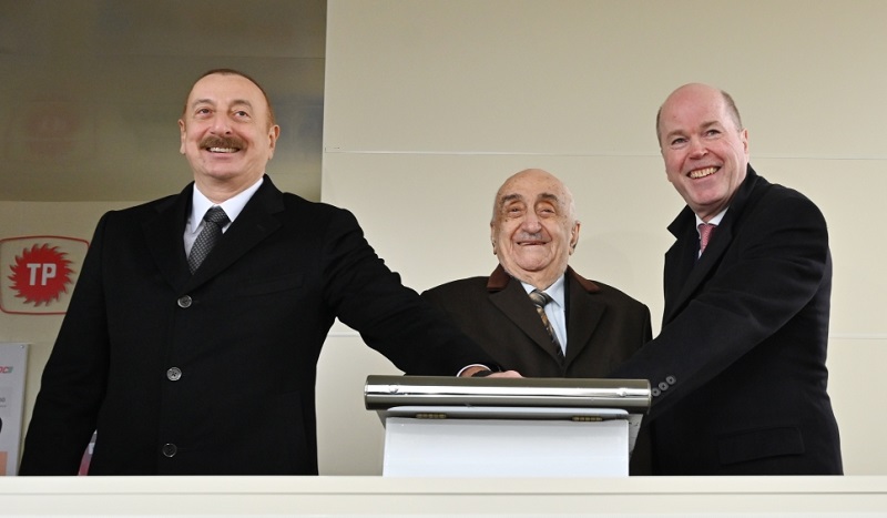 President Ilham Aliyev attends Azeri Central East jacket sail-away ceremony