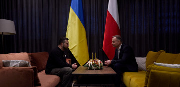 Zelensky meets with Polish president on his way back to Kyiv