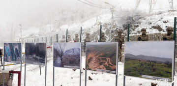Photo exhibition reflecting consequences of Armenia’s eco-terror organized in protest area on Lachin-Khankandi road 