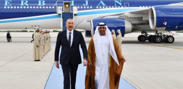 President Ilham Aliyev arrives in UAE for working visit