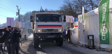Seven more supply vehicles of Russian peacekeepers pass freely through Lachin-Khankandi road