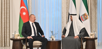President Ilham Aliyev meets with UAE President Sheikh Mohamed bin Zayed Al Nahyan