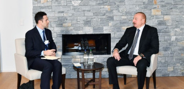 President Ilham Aliyev meets with President of Global Affairs at “The Goldman Sachs Group, Inc.” in Davos