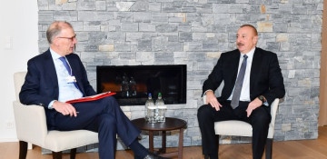 President Ilham Aliyev meets with President and Chief Executive Officer of Carlsberg Group in Davos
