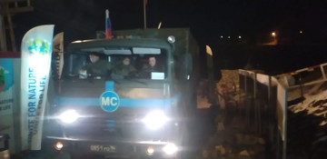 Supply vehicles of Russian peacekeepers pass freely along Azerbaijan's Lachin-Khankendi road