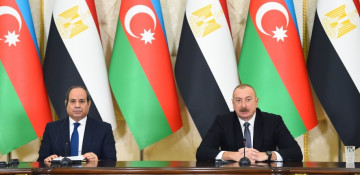 Presidents of Azerbaijan and Egypt made press statements