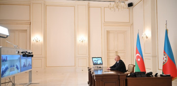 President Ilham Aliyev receives Turkish national education minister and group of GNAT members in format of video conference