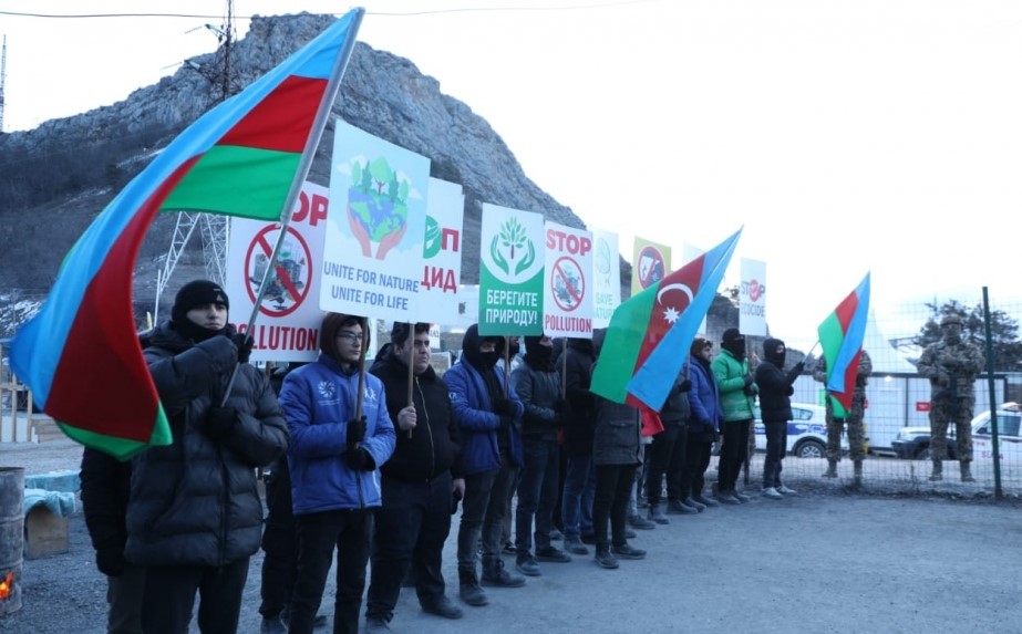 Lachin-Khankendi road: Peaceful protests of Azerbaijani eco-activists enter 57th day
