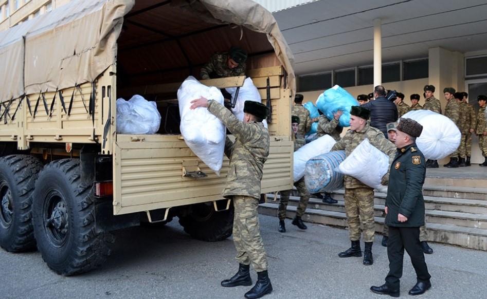 Azerbaijani Defense Ministry dispatches humanitarian aid to Türkiye