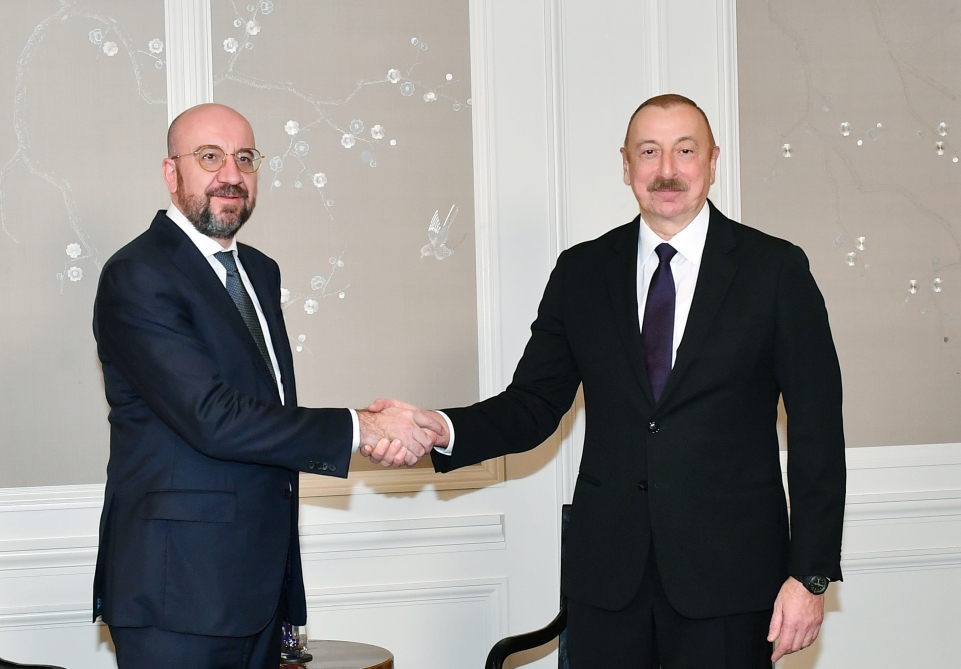 President Ilham Aliyev met with President of European Council in Munich