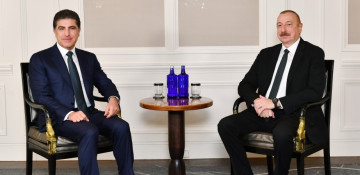 President Ilham Aliyev meets with head of Iraqi Kurdistan Regional Government in Munich