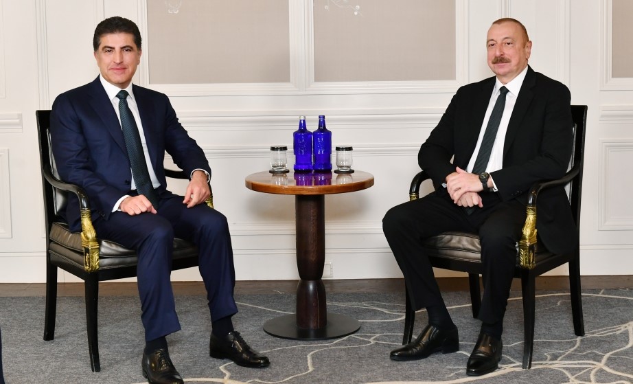 President Ilham Aliyev meets with head of Iraqi Kurdistan Regional Government in Munich