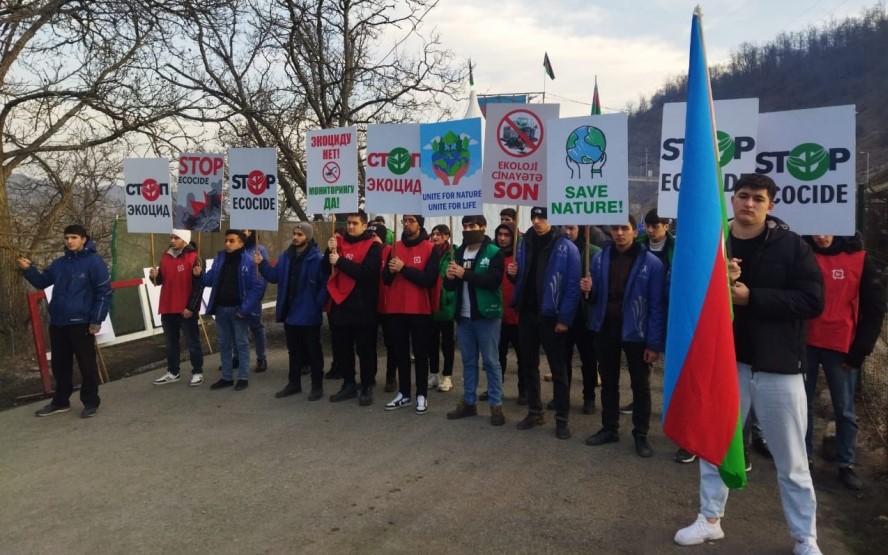 Peaceful protest of Azerbaijani eco-activists on Lachin–Khankendi road enters 84th day