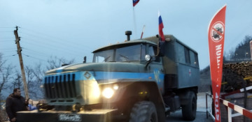 Russian peacekeepers’ vehicles passed freely through Lachin-Khankendi road