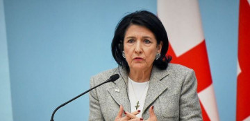 Georgian President addresses protestors, extends support