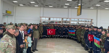 Azerbaijani rapid reaction forces continue returning from quake-affected Türkiye