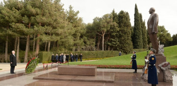 Latvian President Egils Levits pays respect to National Leader Heydar Aliyev