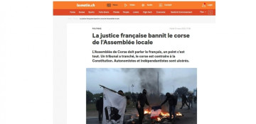 Corsican leaders decry ban on use of local language in island’s parliament