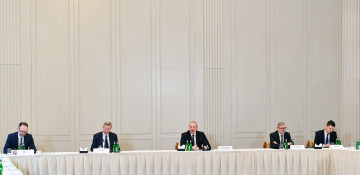 President Ilham Aliyev met with German businessmen (PHOTO)