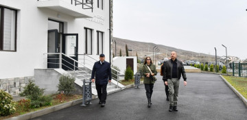 President Ilham Aliyev viewed conditions created at Sugovushan settlement secondary school