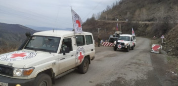 Two more ICRC vehicles pass through protest area without hindrance