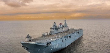 Turkish navy receives Türkiye's largest warship TCG Anadolu